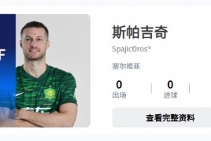 已完成补报?中足联官网显示,斯帕吉奇出现在国安阵中
