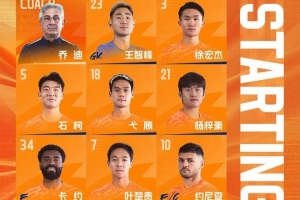 云南玉昆vs成都蓉城 今日首发阵容