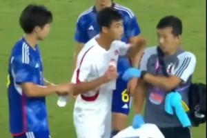 朝鲜U23遭争议判罚的球员,曾在上届亚运踢日本时抢水+欲打人染黄