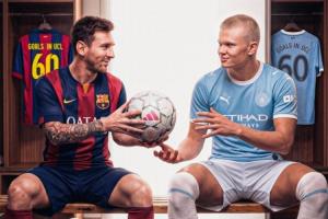 何时能破?26岁哈兰德欧冠60场61球破梅西纪录,将挑战C罗140球?